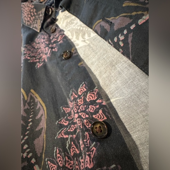 Ted Baker London Mens Dark Floral Button Down Shirt EUC Long Sleeve - Picture 7 of 9